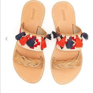 NEW Soludos Sandals with Braid Strap and Tassels